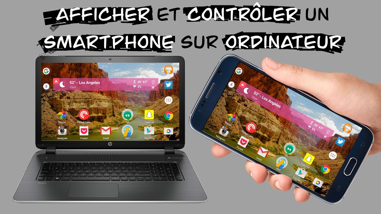 Afficher et contrôler un smartphone sur ordinateur