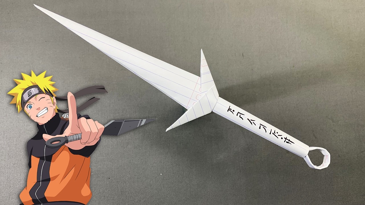 Cara Membuat Pisau Kunai dari Kertas - Origami Pisau Naruto