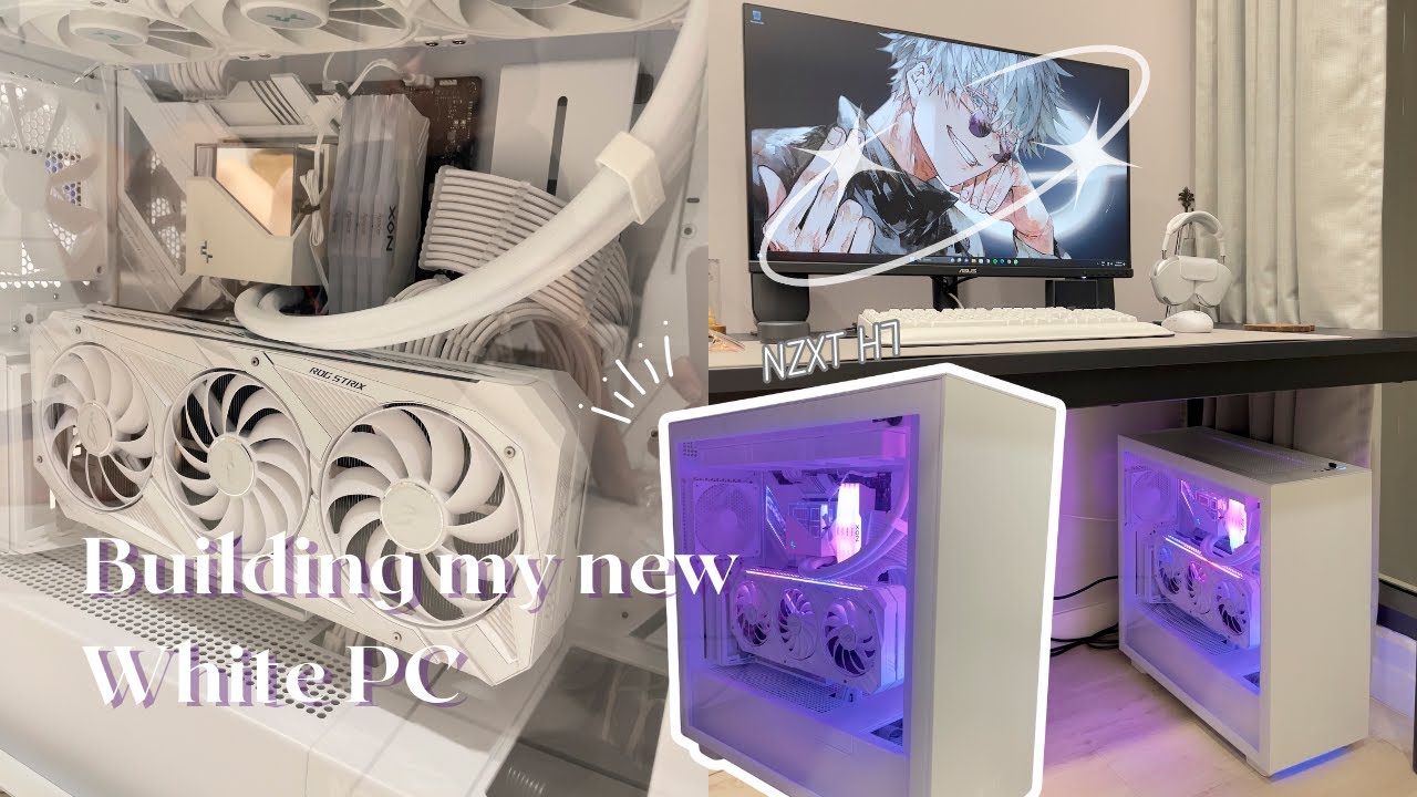 building a new PC 🤍 | white aesthetic, rtx 3080, NZXT H7 build