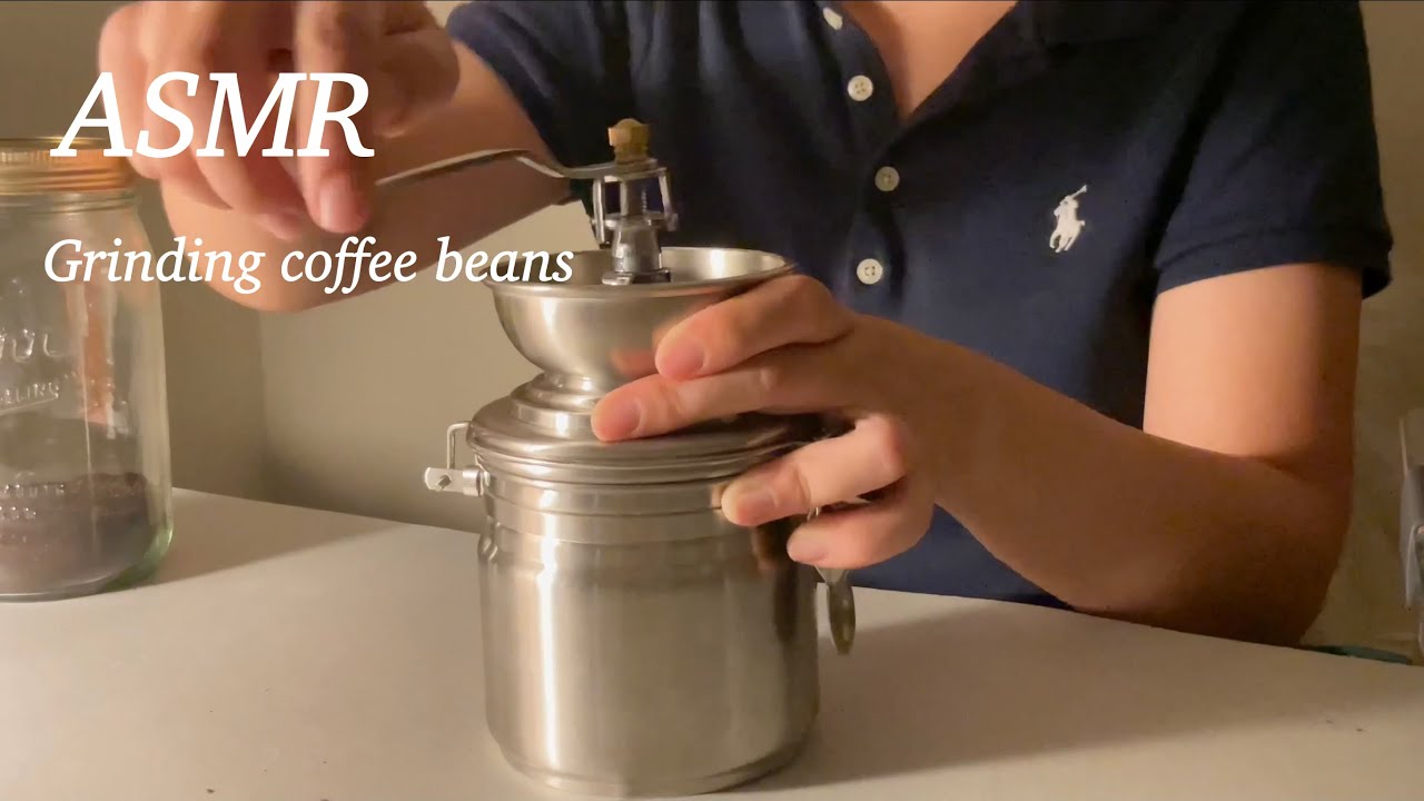 ASMR-Manually grind coffee beans, no talking