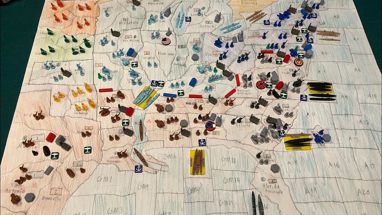How to play Yanks & Rebs 1861 part 2! (Production and research & command)