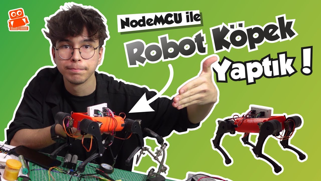 Robot K&ouml;peğiniz Olsun İster misiniz? NodeMCU ile Robot K&ouml;pek Nasıl Yapılır? #robotdog #3dprinting