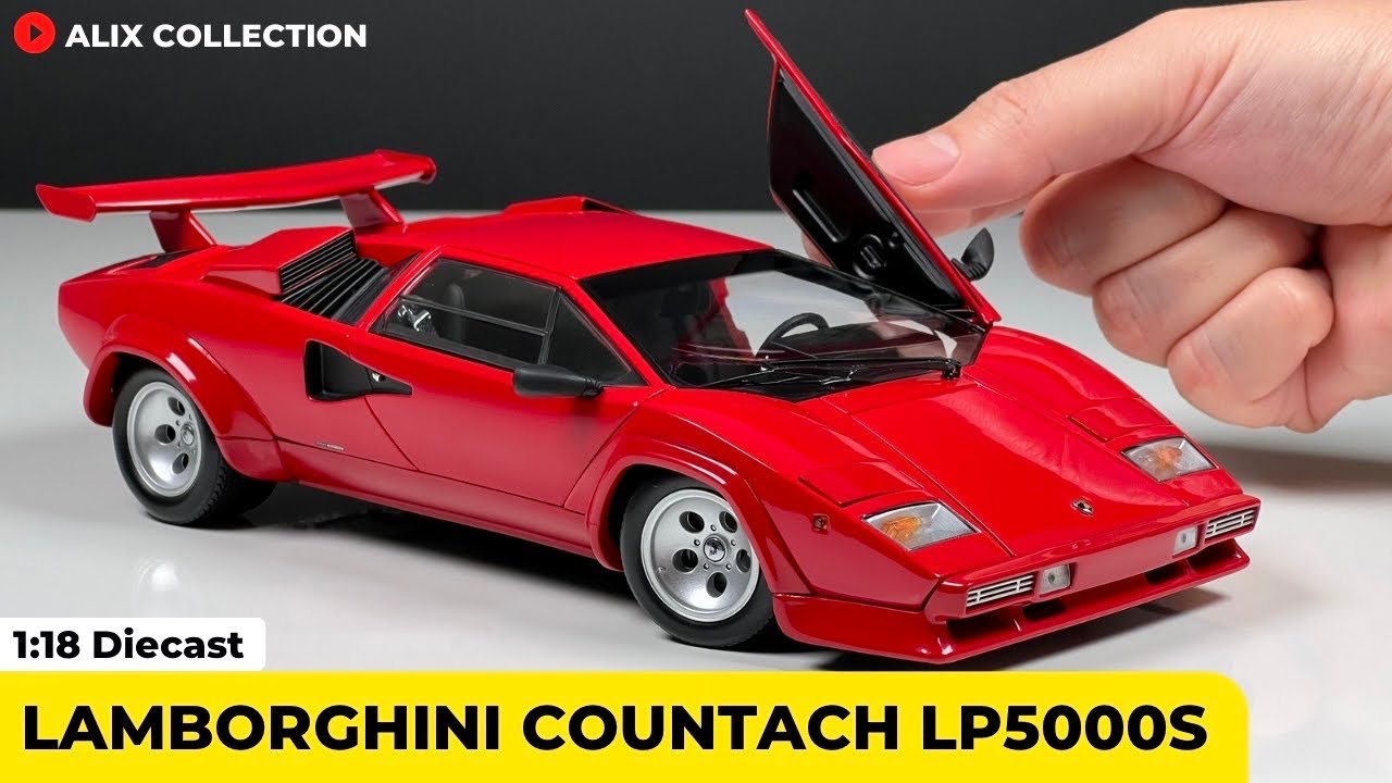 Unboxing of Lamborghini Countach LP5000S 1:18 Diecast Model Car by Kyosho (4K)