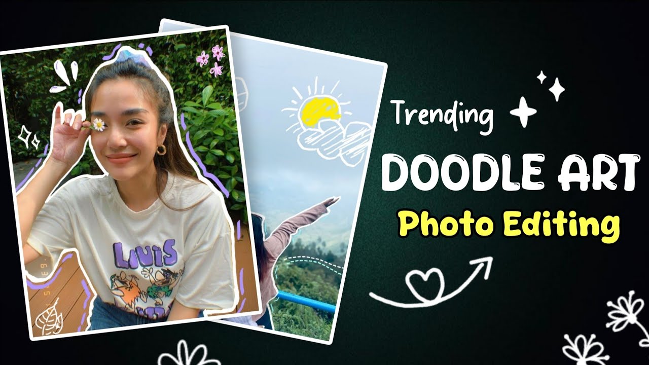 Trending Doodle Outline in photos || Doodle art in PicsArt || Doodle editing Tutorial || Part - 3