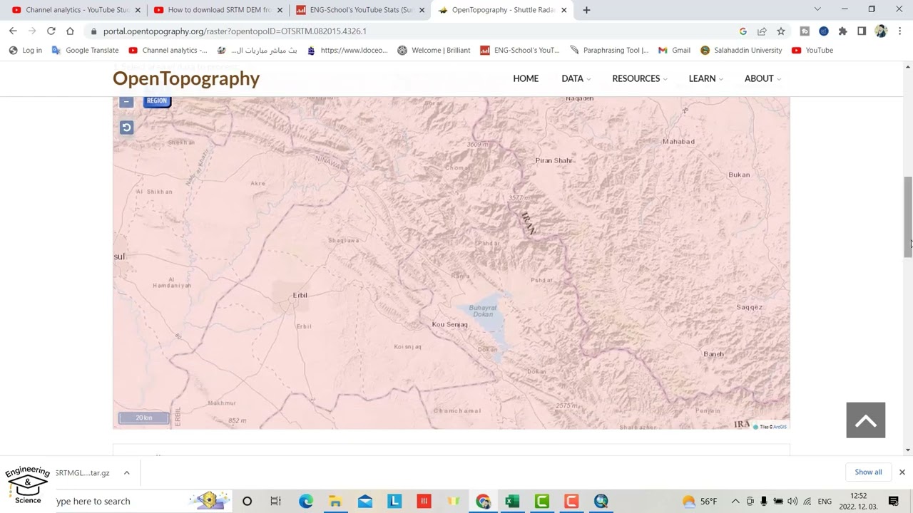 Download digital elevation model with spatial resolution 30 m