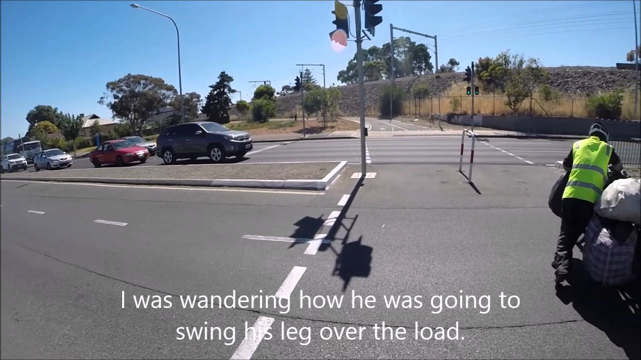 Step through frame helps with a big load