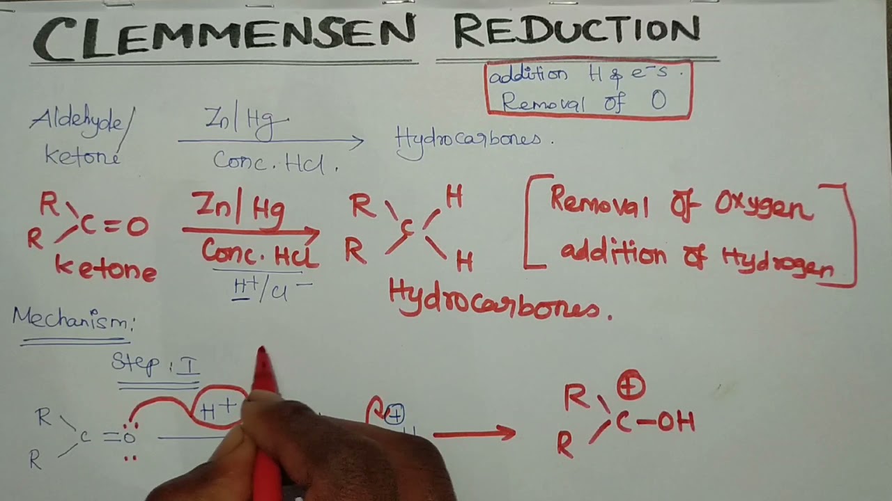 Clemmensen reduction reaction mechanism/tamil/@SaNtHoSh ChEmIsTrY