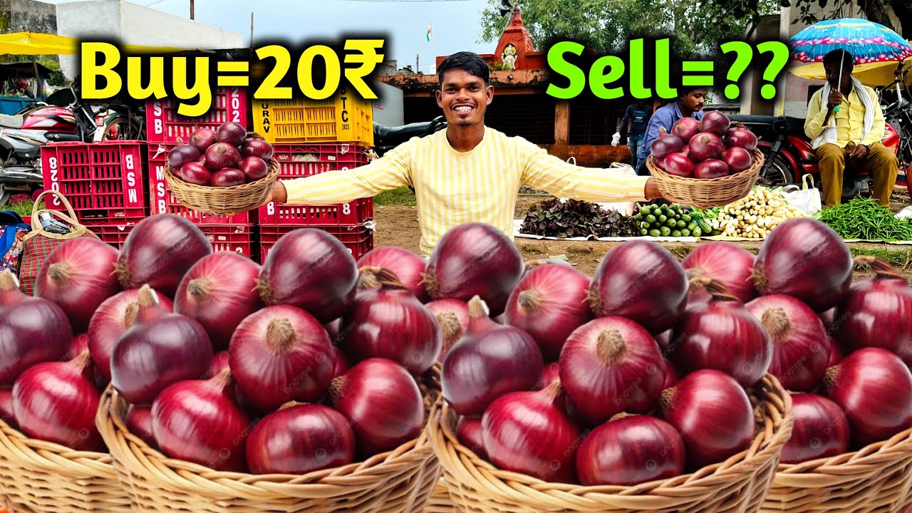 Aaj Mandi Se 20₹ Kilo Kharida Maine Pyaj Market Me Kitne ₹ Me Sell Hoga??