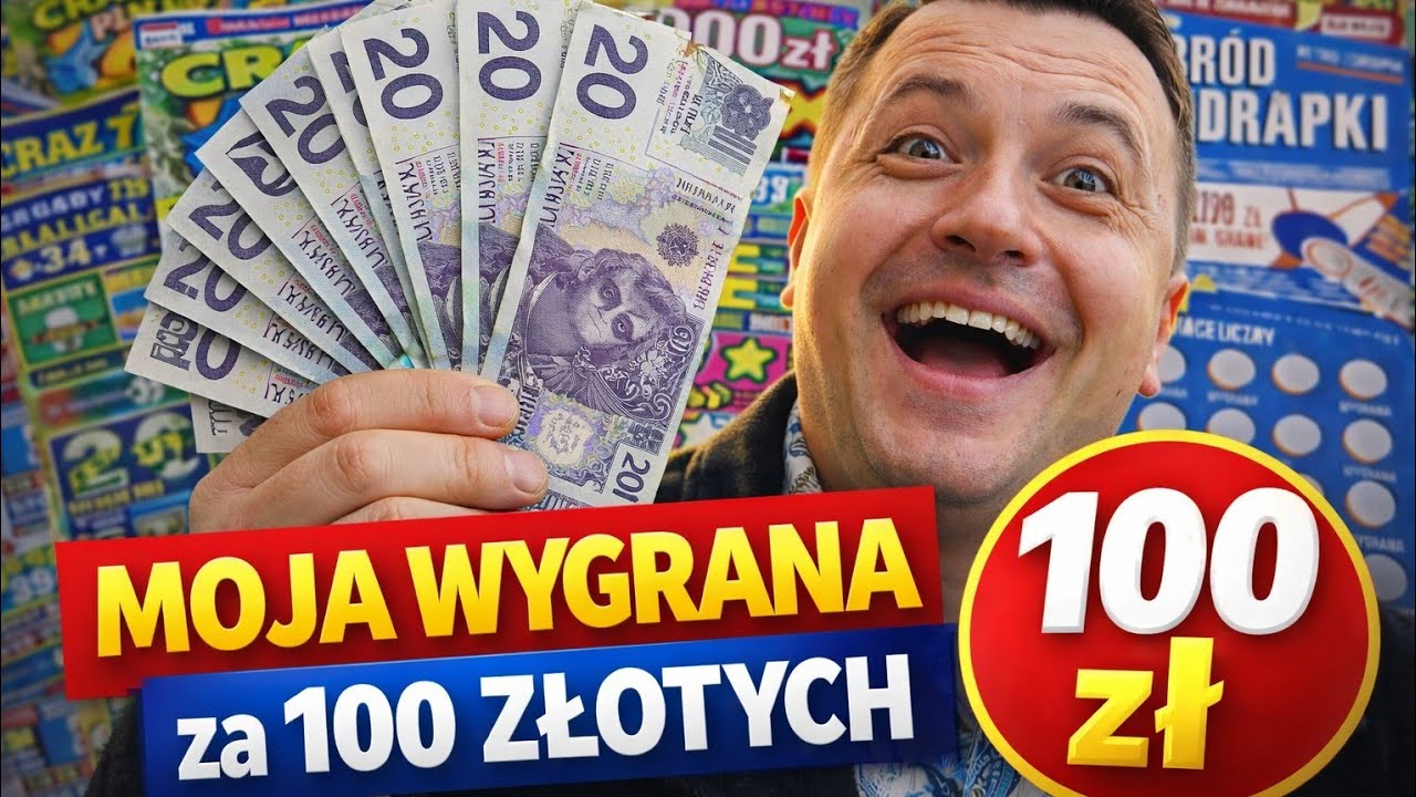 Moja wygrana za 100 ZŁOTYCH ZDRAPKI LOTTO EKSPRES LOSY 