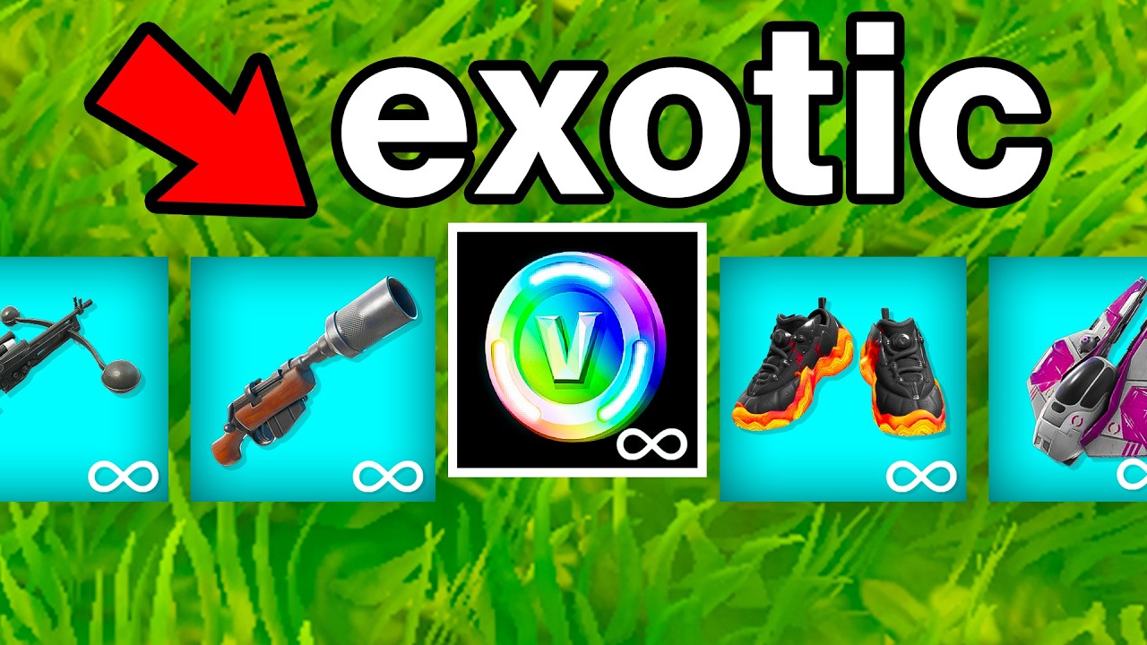 Fortnite but Everything Gives You EXOTIC LOOT!