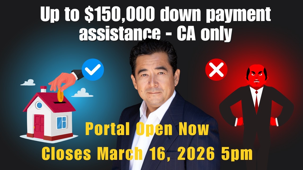 CalHFA California Dream for All.  20% down payment assistance to eligible buyers up to $150,000.