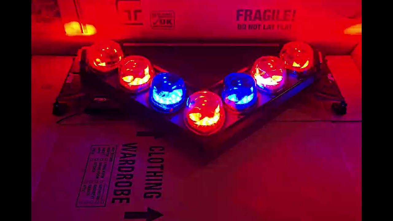 Federal Signal SLR Vision Las Vegas Metro Police Lightbar w/ Tri color Pods