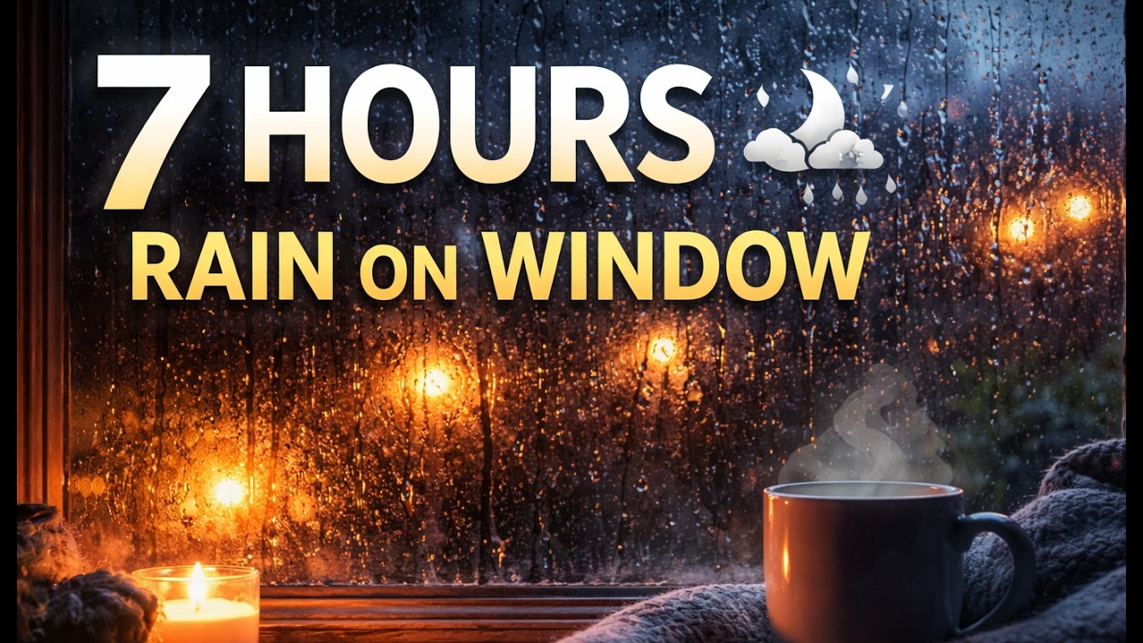 7 Hours Rain on Window 🌧️ Deep Sleep & Relaxing Rain Sounds