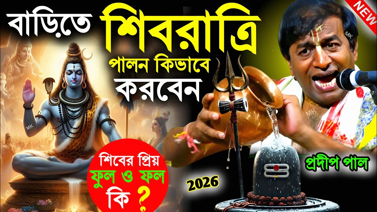 বাড়িতে শিবরাত্রি পালন কিভাবে করবেন ! mahashivratri 2026 ! প্রদীপ পাল কীর্তন ! pradip pal kirtan