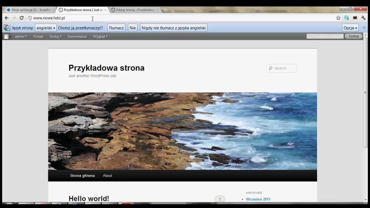 Jak mając już konto na HDSI.pl, założyć strone internetową? WordPress