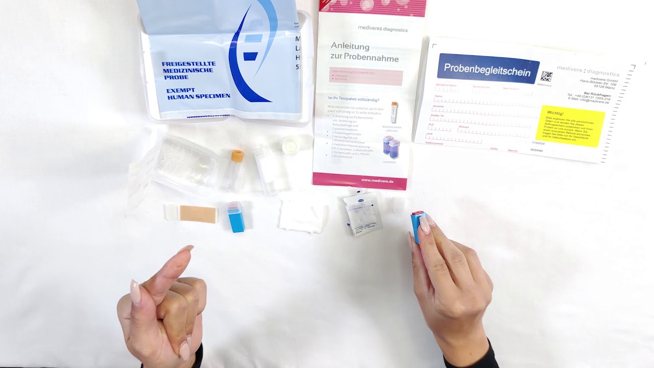 Testanleitung medivere Bluttest, durchführen – Anleitung für den medivere Bluttest 🩸