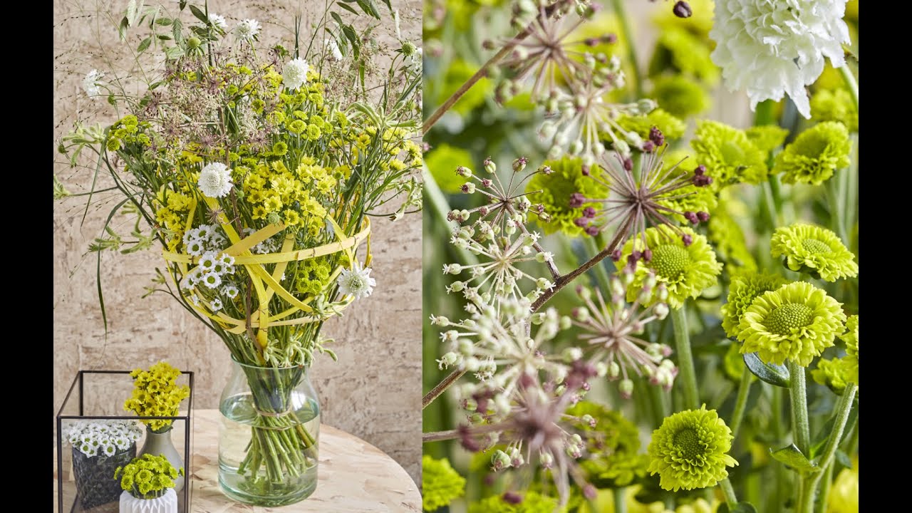 Summer hand tied bouquet tutorial in a natural garden style