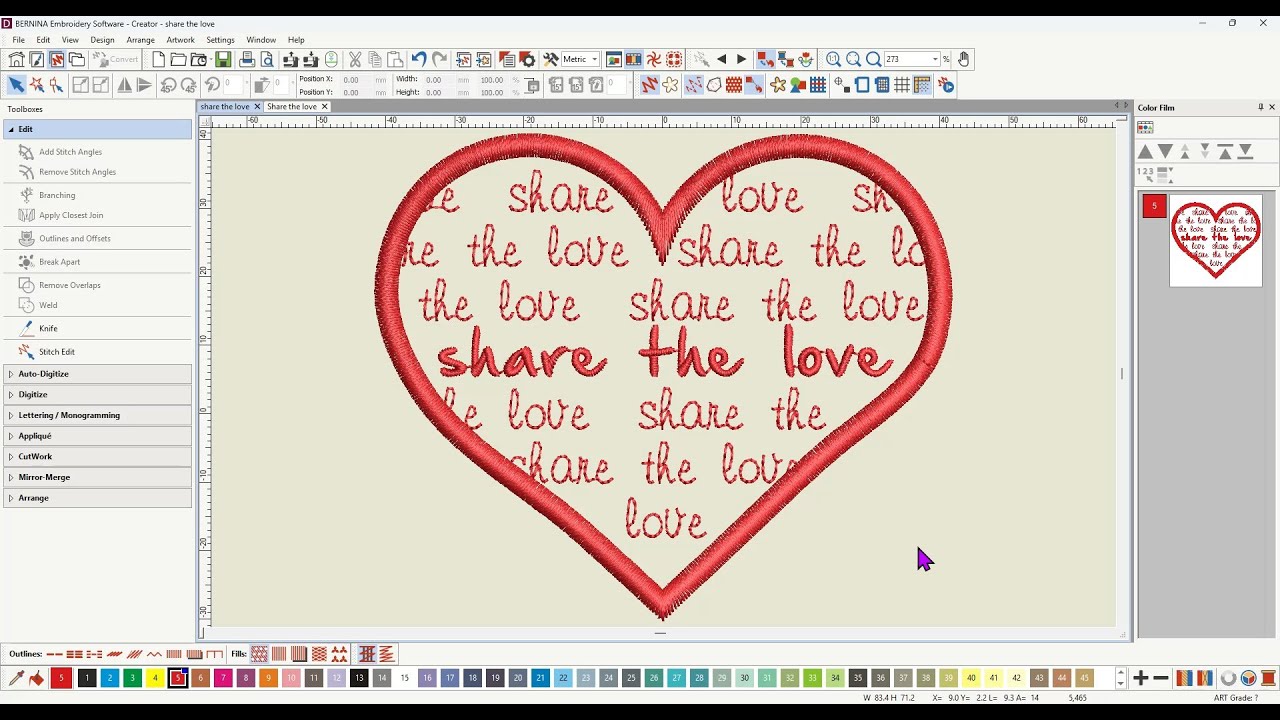 Run Font heart