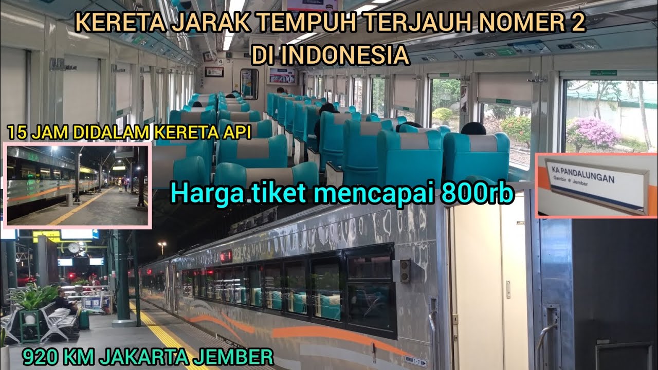 KERETA DENGAN JARAK TEMPUH TERJAUH NOMER 2 DI INDONESIA❗❗KA Pandalungan eksekutif | Gambir - Jember