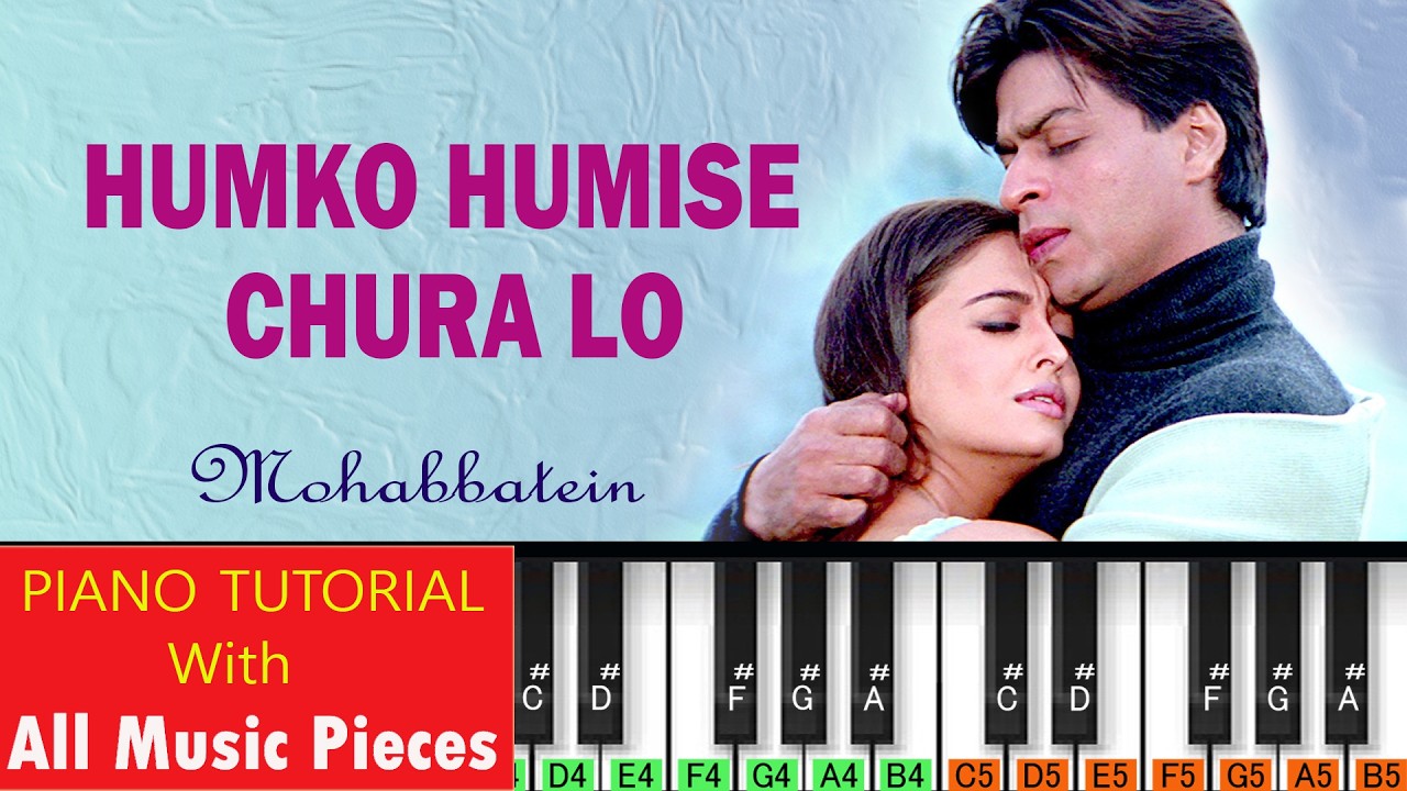 हमको हामी से चुरा लो पियानो | Humko Humise chura Lo  Piano Tutorial | Mohabbatein (2000)