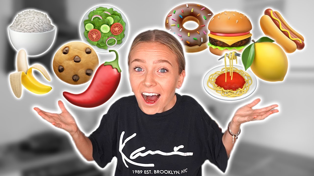 1 TAG nur von FOOD-EMOJIS ernähren! 🤤 **zu WENIG** |CARAMELLA