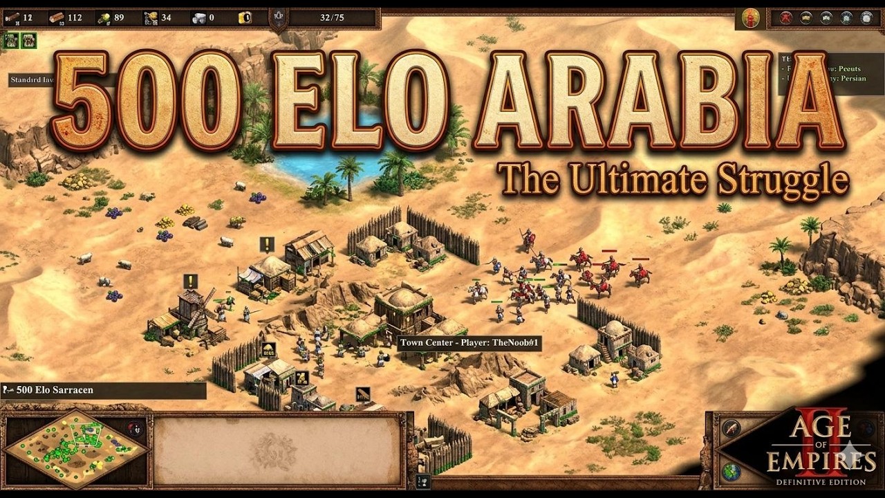 500 Elo Arabia - AoE2 DE TM 2v2  - Jogo completo 🇵🇹