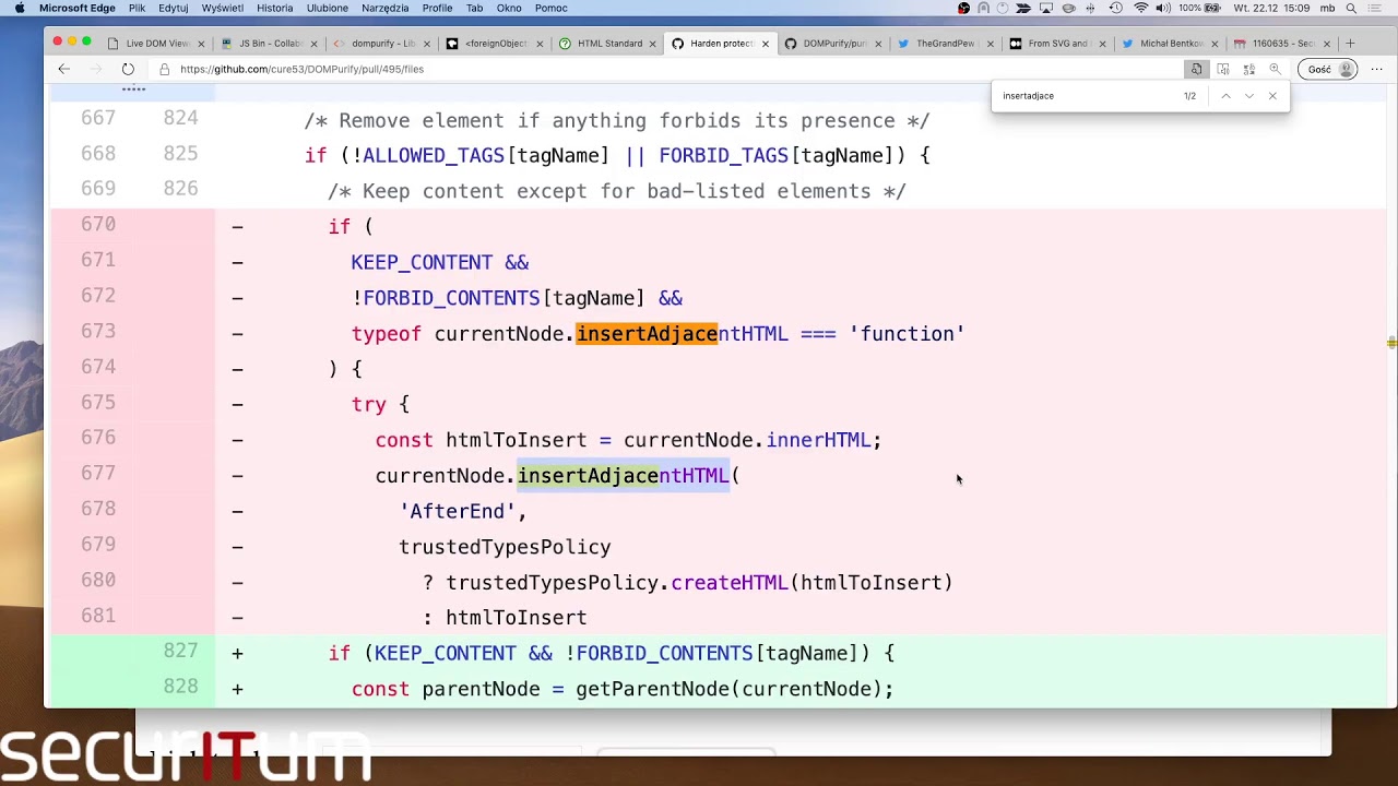 A word about DOMPurify bypasses a.k.a why DOM parsing is crazy | Sekurak.tv