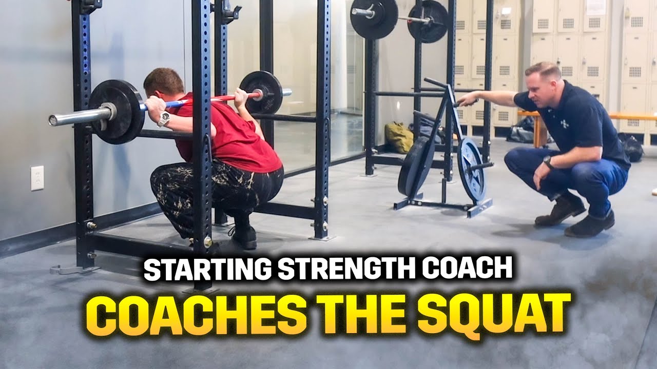 He Fixes Their Squat In Real Time | Starting Strength Coach Coaches The Squat