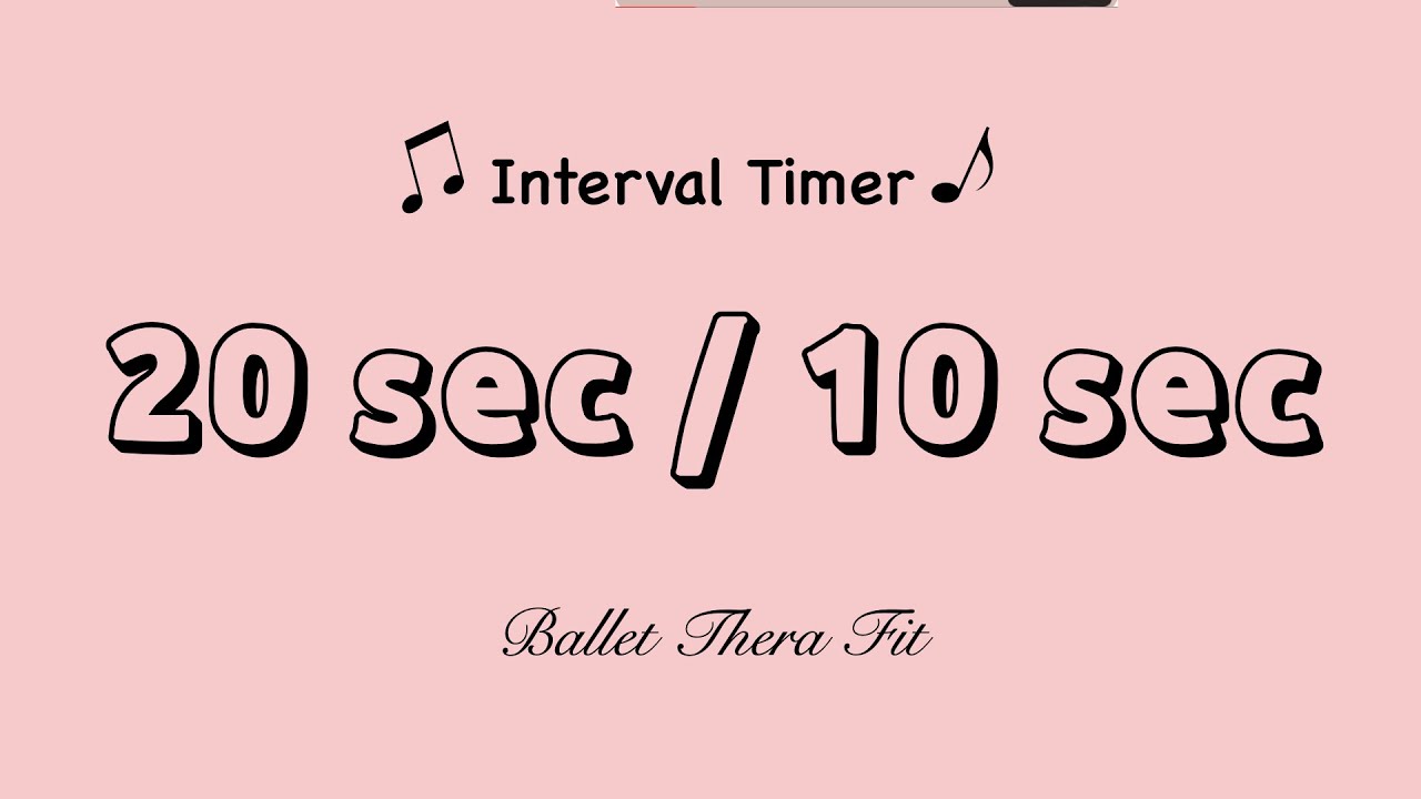 ⏱️[ + Music ]타이머 20/10 [Interval timer 20 sec / 10 sec]