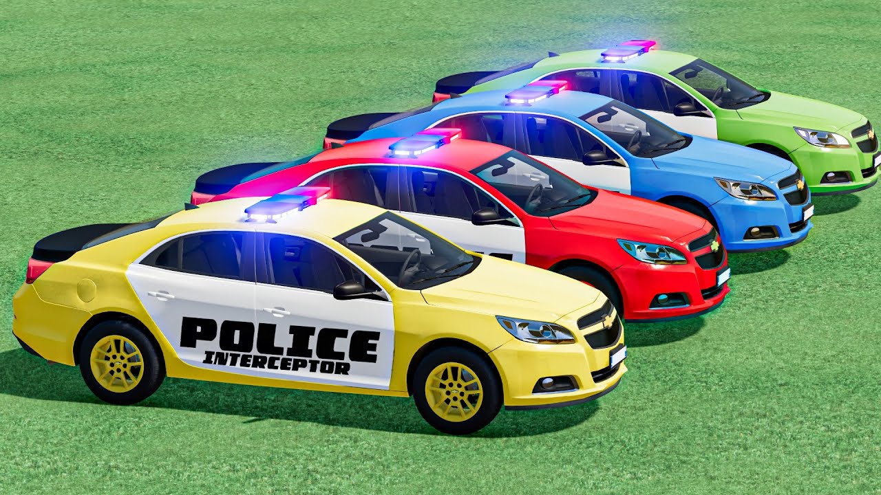 TRANSPORTING POLICE CAR ! EVERY COLOR ! BEAMNG DRIVE