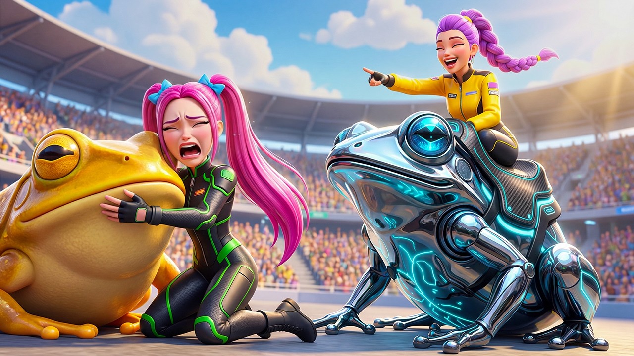 RUMI VS MIRA: Rumi Gets MECHA FROG Racing Championship | KPOP DEMON HUNTERS [Official Music Video]
