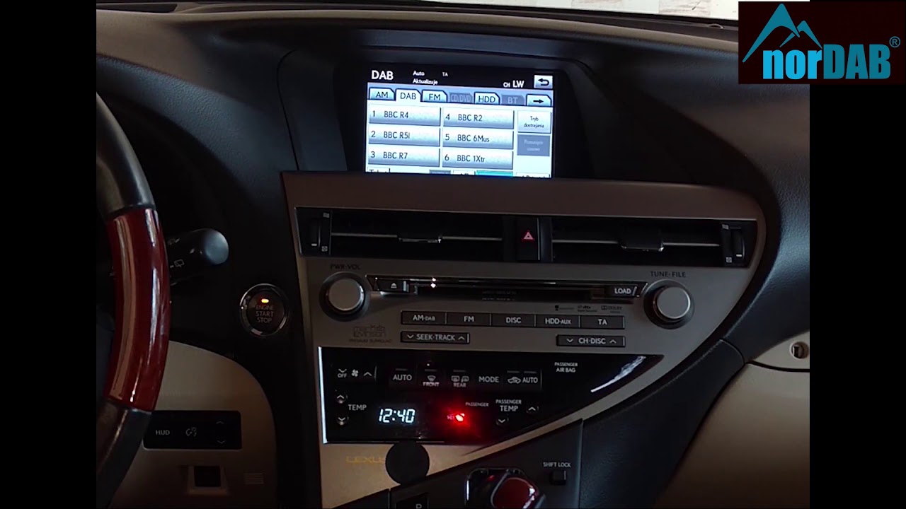 norDAB fully integrated DAB/DAB+ solution for Toyota/Lexus - Lexus RX (AL10) with Navi. demo!