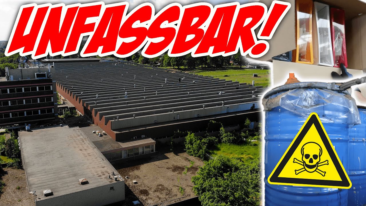 VERLASSENE FABRIK - WAREN & CHEMIKALIEN ZUR&Uuml;CKGELASSEN!