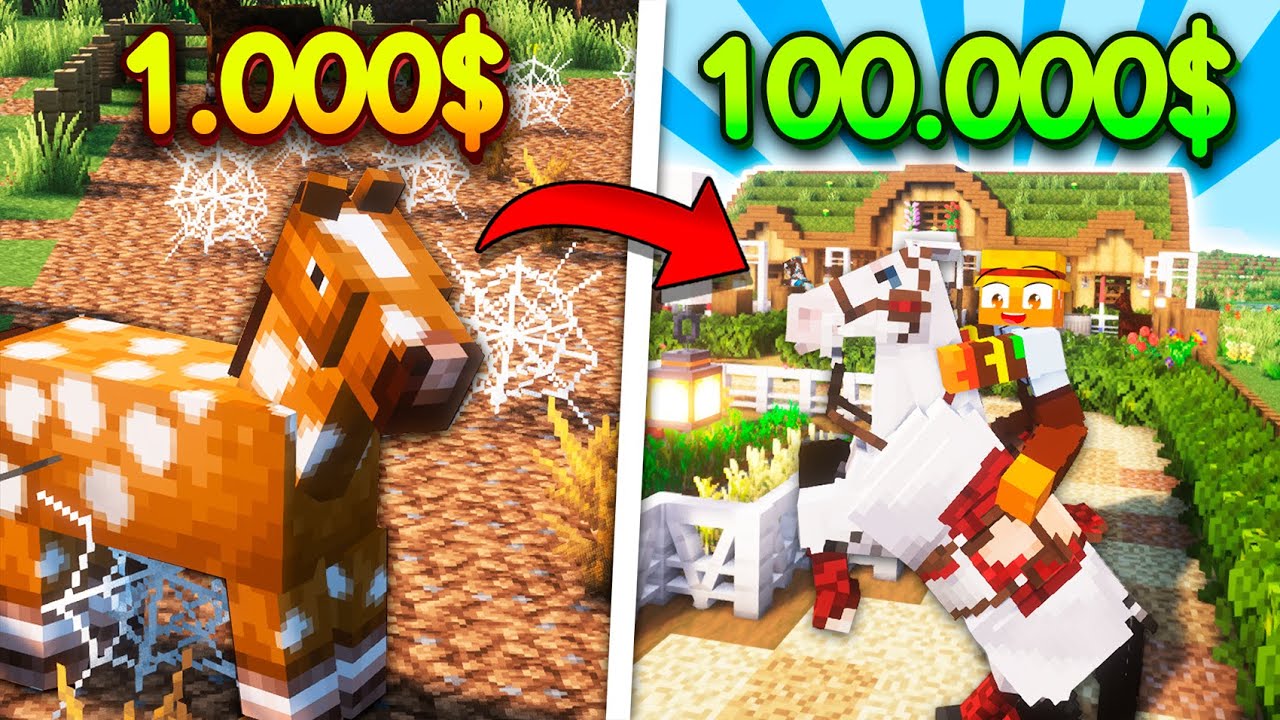 COMPRÉ y REFORMÉ un ZOOLÓGICO de CABALLOS en MINECRAFT  🐴🐎