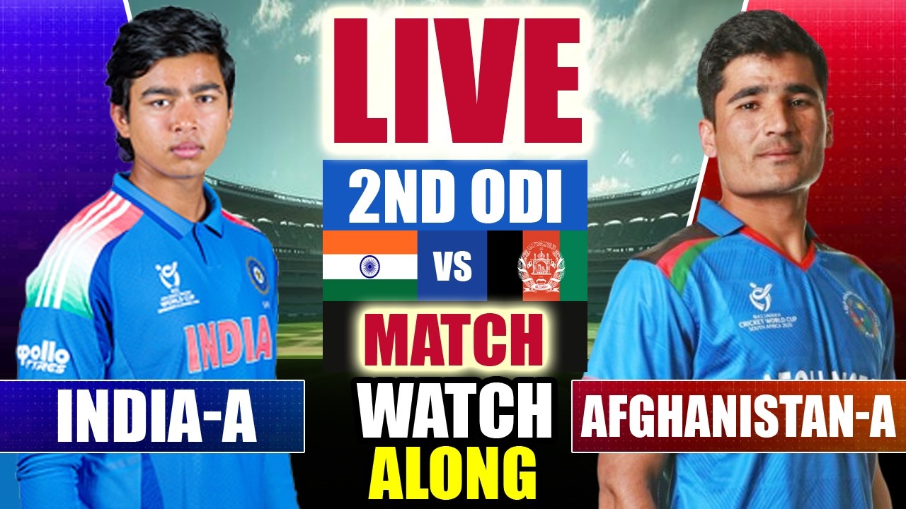 🔴LIVE: AFG-A vs IND-A, 2ND ODI Tri-Series | Afghanistan vs India Live | Live Cricket Match Today