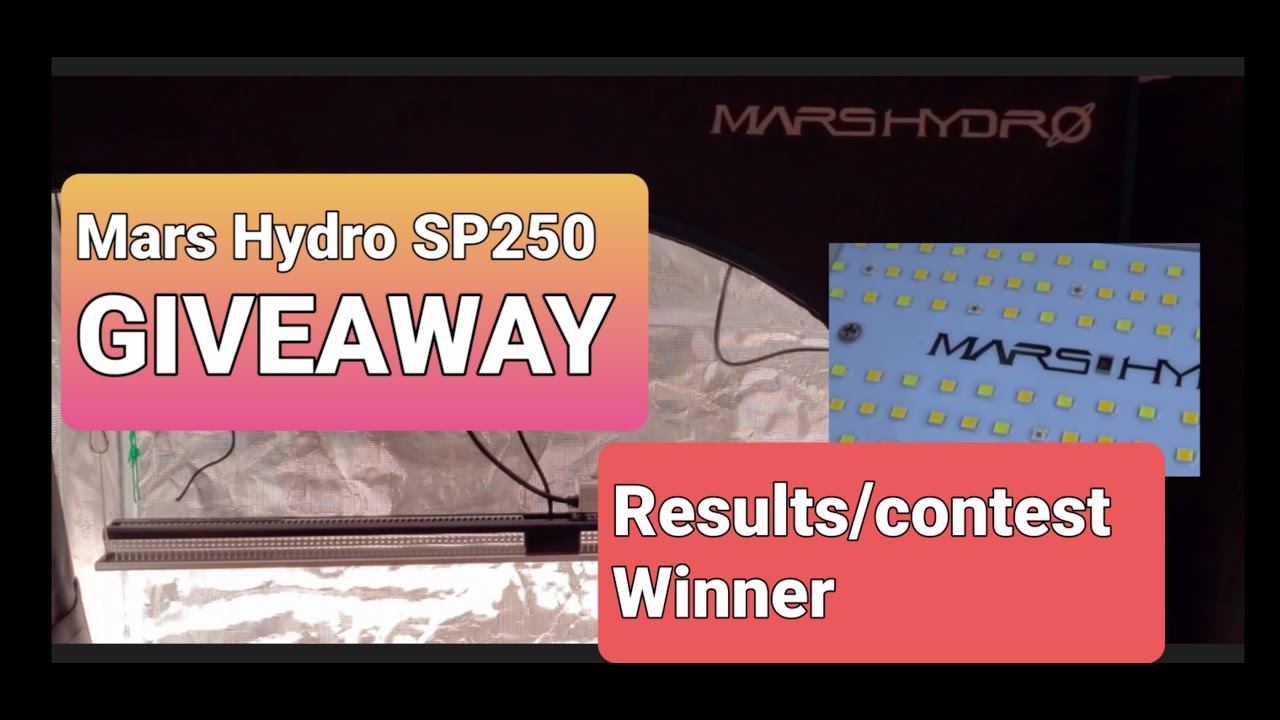 Mars Hydro SP 250 Giveaway RESULTS / WINNER!!!!