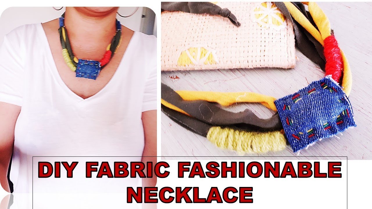 DIY FABRIC NECKLACE/HANDMADE STATEMENT NECKLACE