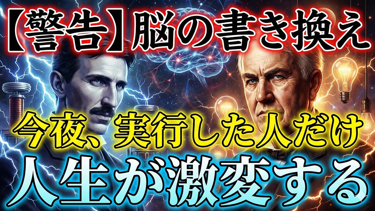 【閲覧注意】※脳が書き換わります。エジソンが死ぬまで隠した「禁断の周波数」と、97%の才能を目覚めさせる睡眠儀式。