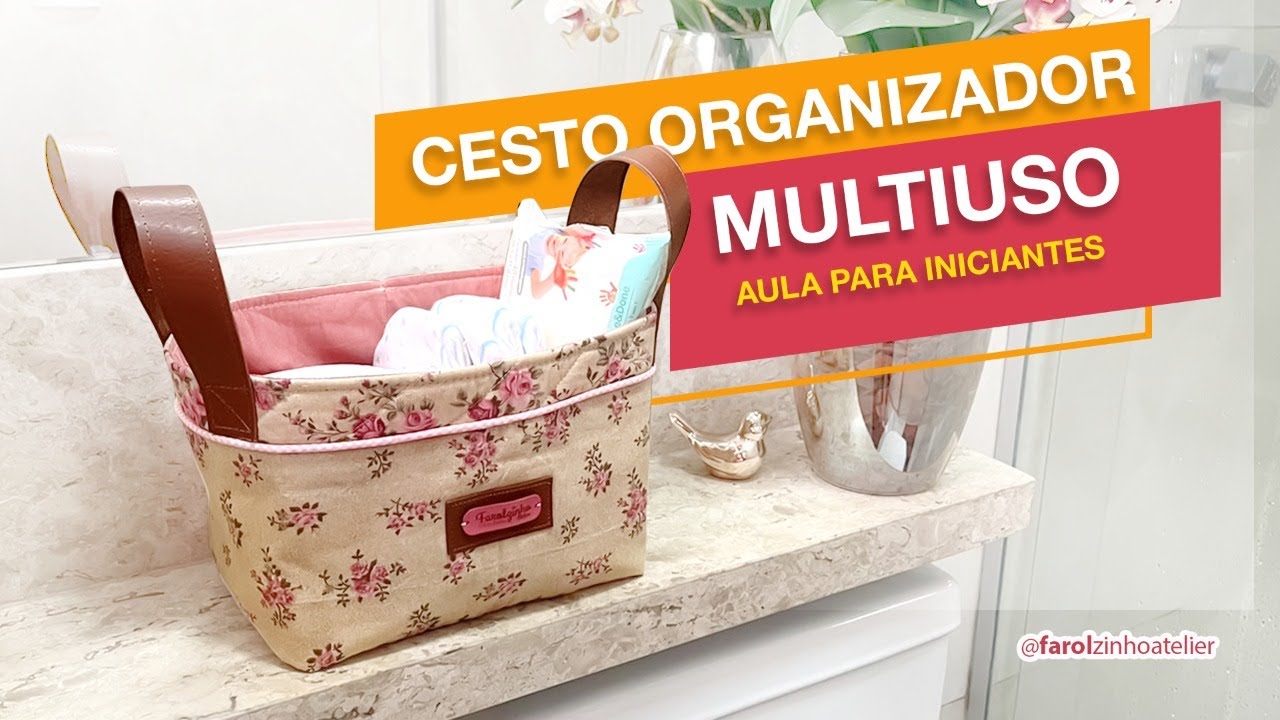 CESTO ORGANIZADOR MULTIUSO I Passo a passo super fácil para iniciantes, aprenda, faça e venda.