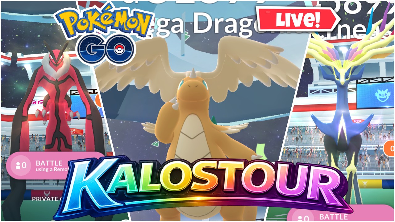 🔴 LIVE NOW! Pokémon Go Kalos Tour 🔥 Mega Dragonite, Yveltal, Xerneas & Super Mega Raids!