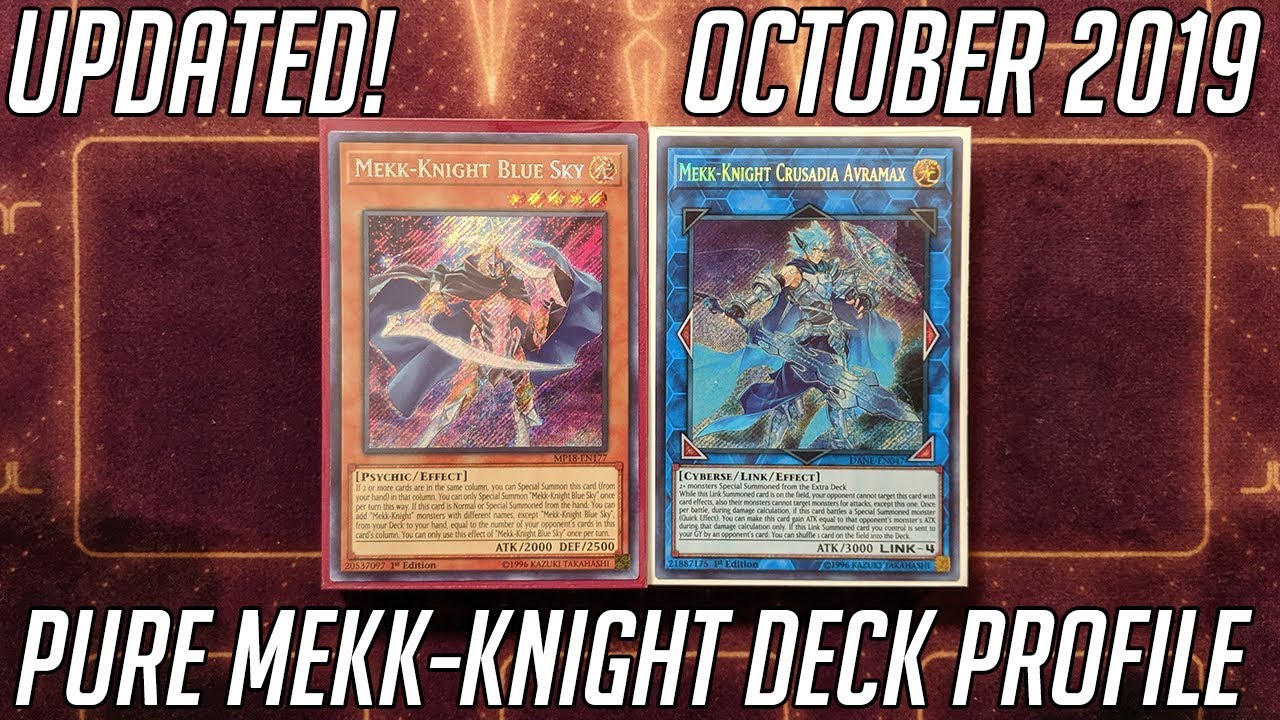 Yu-Gi-Oh! Pure Mekk-Knight Deck Profile + Combo & Test Hand! (October 2019)
