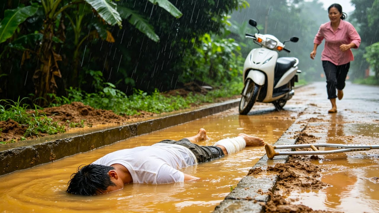 Submerged! A Kind Driver&rsquo;s Heroic Rescue Of A Disabled Man In A Deep Puddle#kindness #help