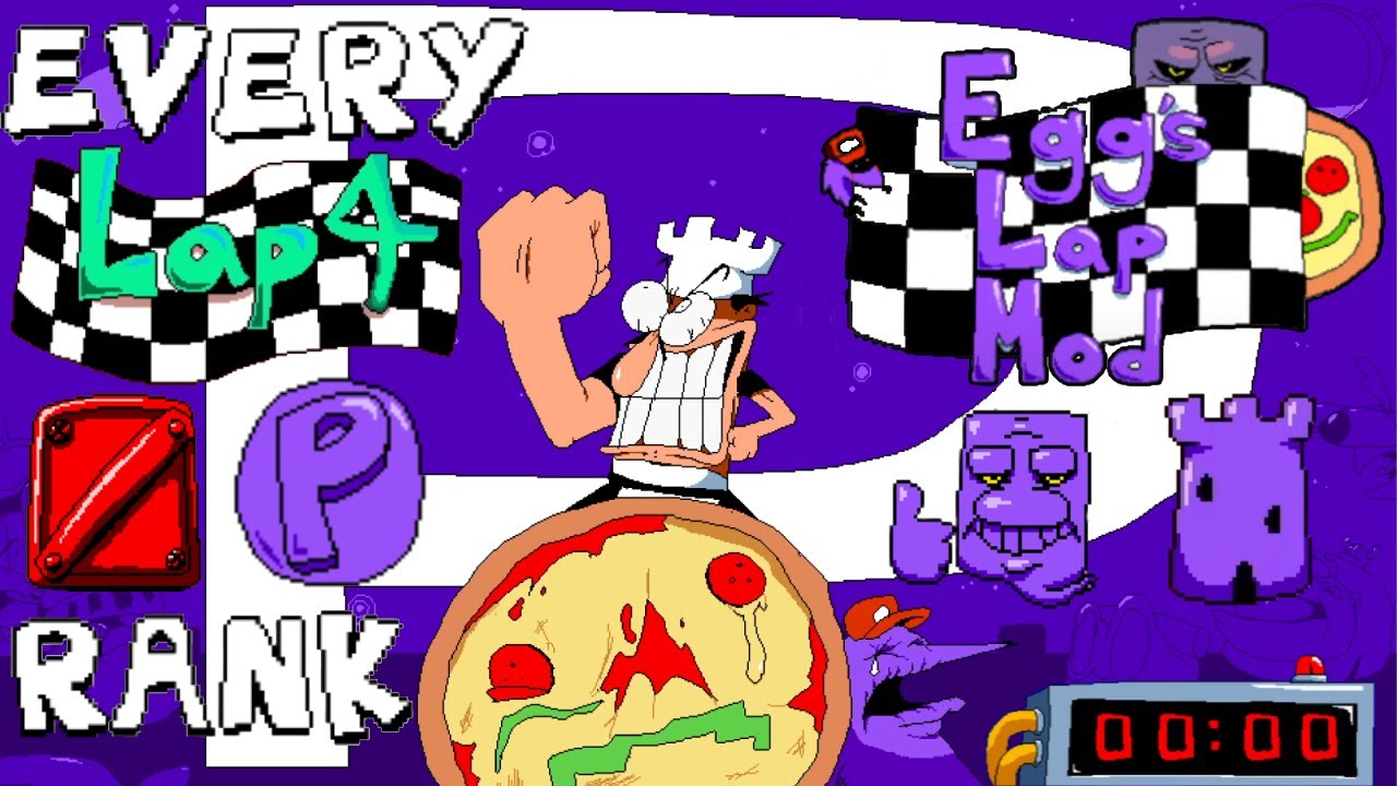 Pizza Tower Egg's Lap Mod: All Lap 4 Hardmode P Ranks + Final Lap + Tutorial