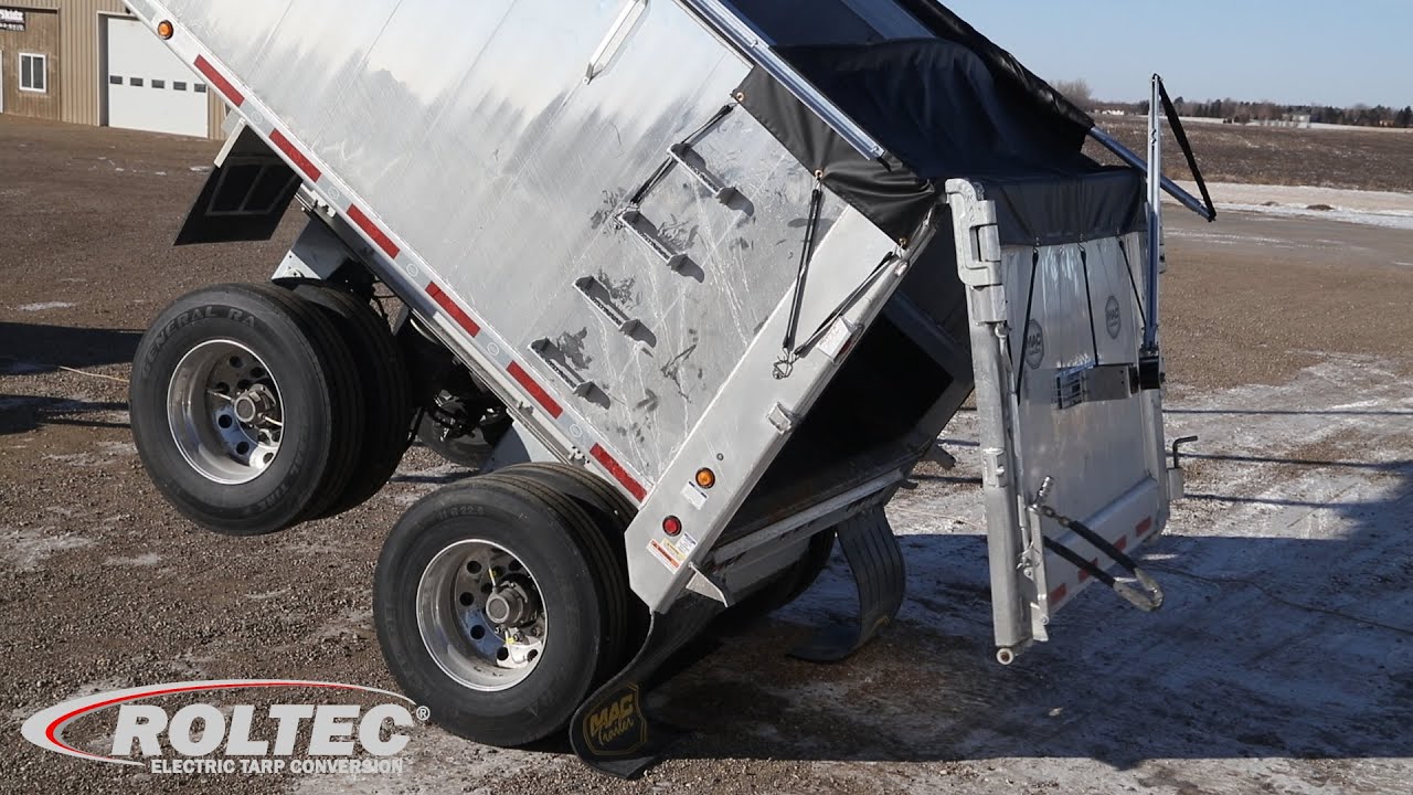ROLTEC® Electric Tarp Conversion in Action Video - End Dump Trailer