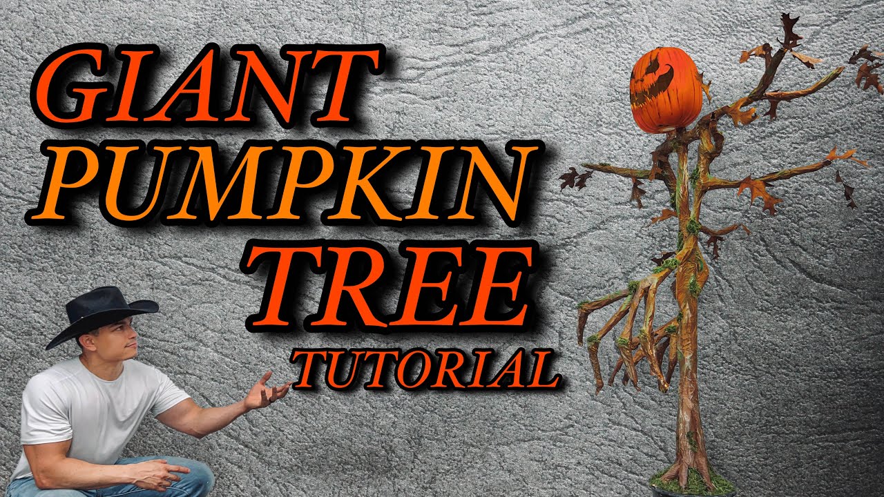 GIANT EVIL PUMPKIN TREE TUTORIAL -  6.5ft Tall!