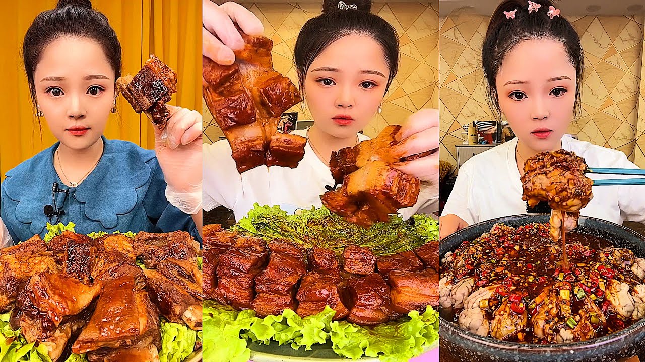 Real Mukbang :) spicy Pork Bellly Soothing Sounds While Enjoying Delicious 먹방 모음이 팅쇼 리얼 사운드 #719