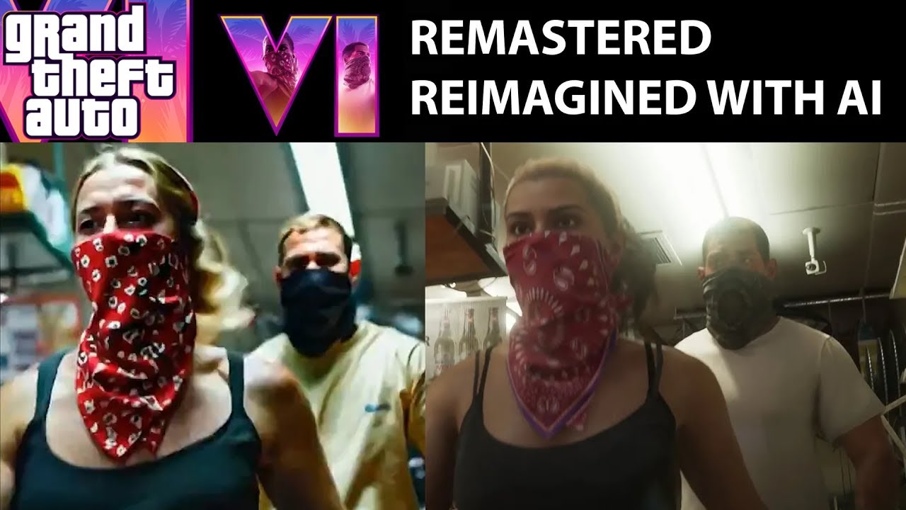 GTA VI with ultra-realistic graphics using Gen-3 video to video Runway ML Artificial intelligence
