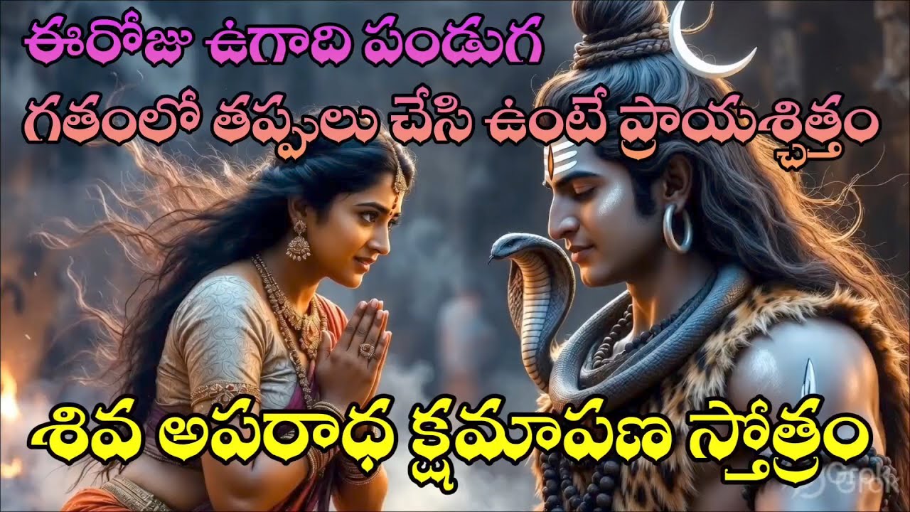 మంచి జీవితం కోసం ఈ రోజు ఉగాది పండుగ గతంలో తప్పులు చేసి ఉంటే ప్రాయశ్చిత్తం శివ అపరాధ క్షమాపణ స్తోత్రం