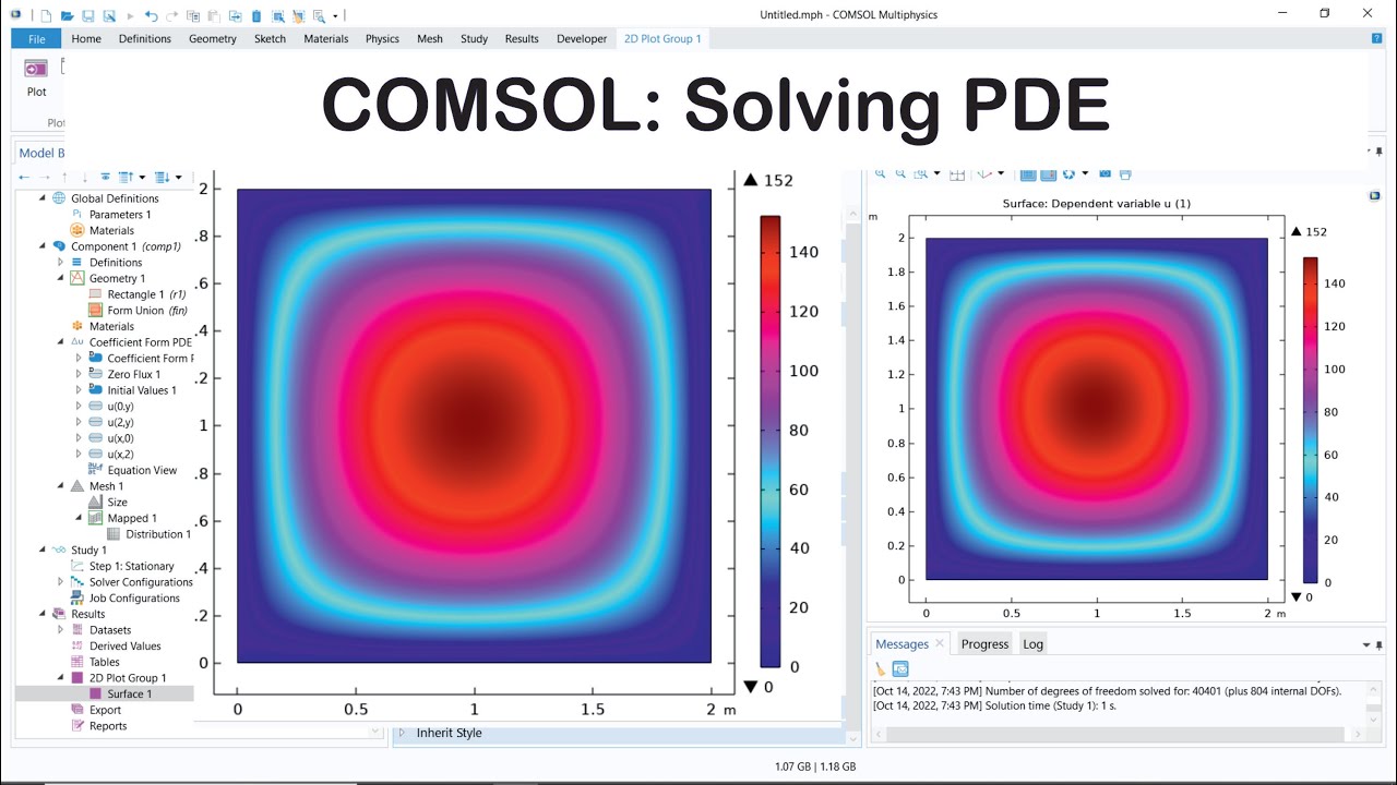 COMSOL: Solving PDE