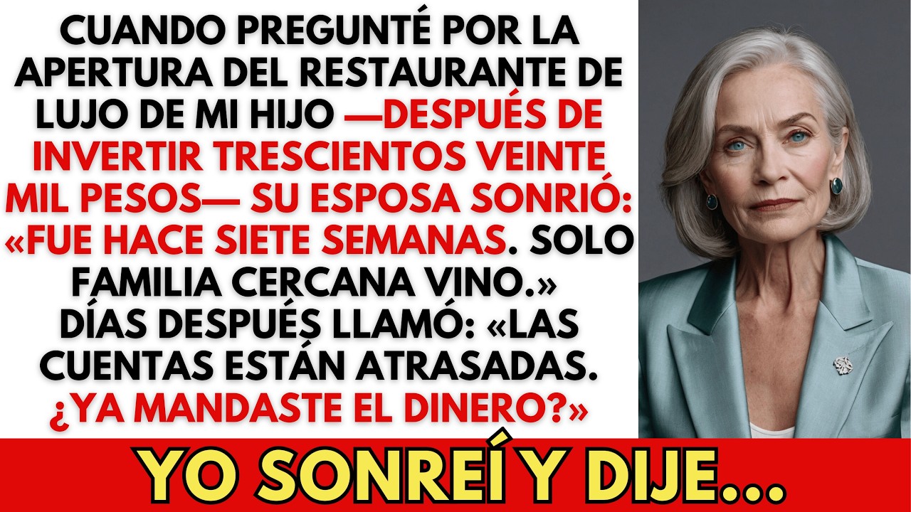 Pregunté Por La Apertura Del Restaurante De Lujo De Mi Hijo Tras Invertir $320,000 Su Esposa Sonrió…